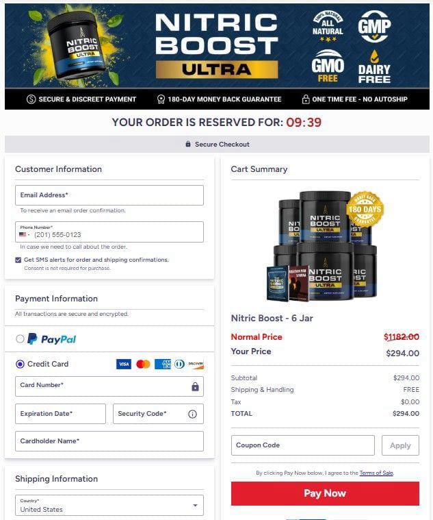 Nitric Boost Ultra-Secure-Checkout